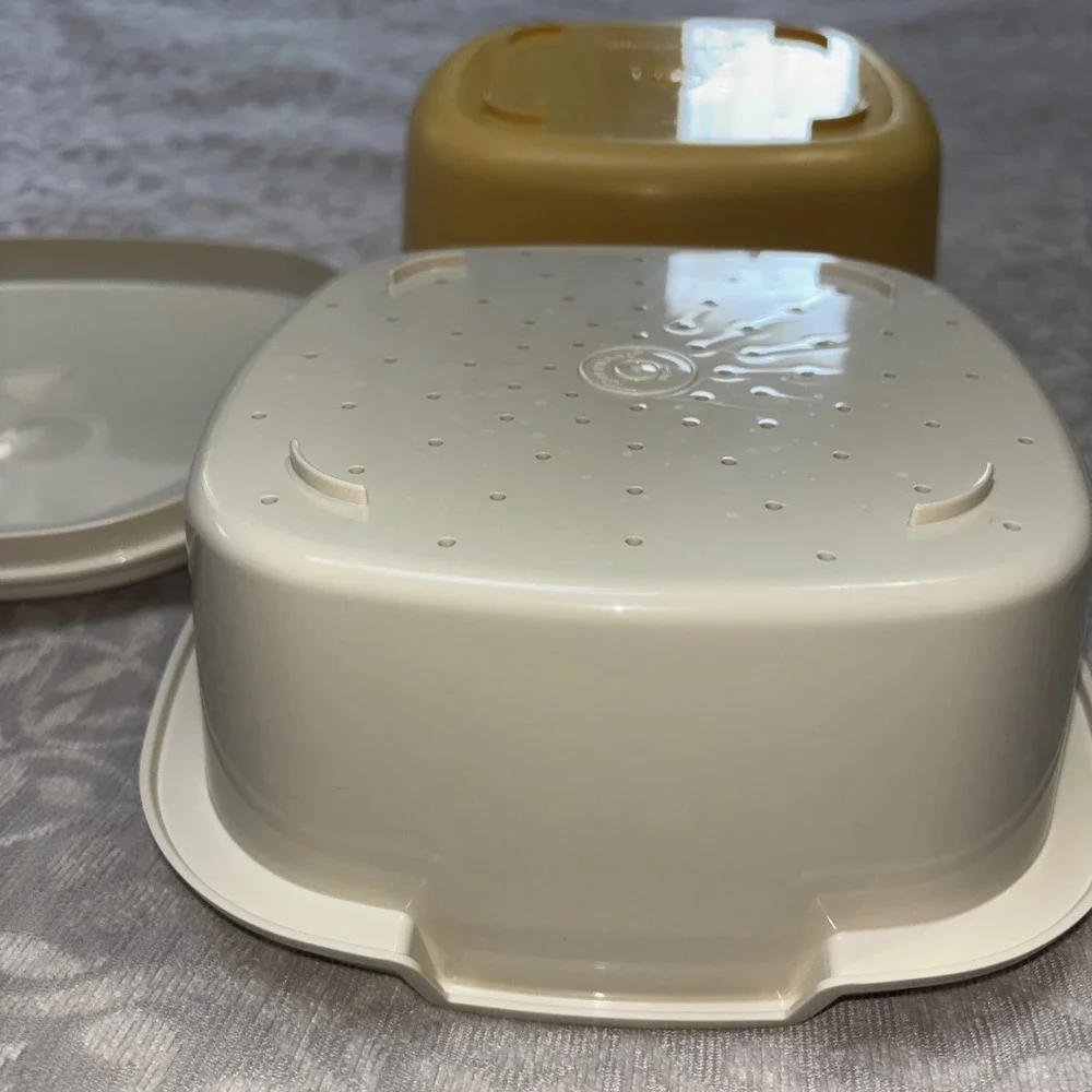 Tupperware Multi Server Steamer 3pc Set‎ Harvest Gold Vintage